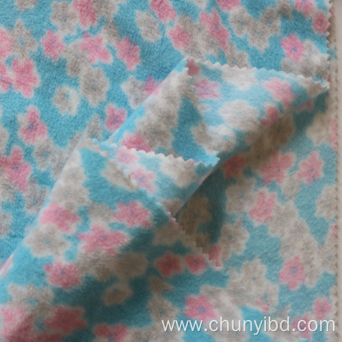 Latest Design High Quality Poly100 Spring Flowers Pattern Printed Polar Fleece For Sofa Cover Garments Customized Color